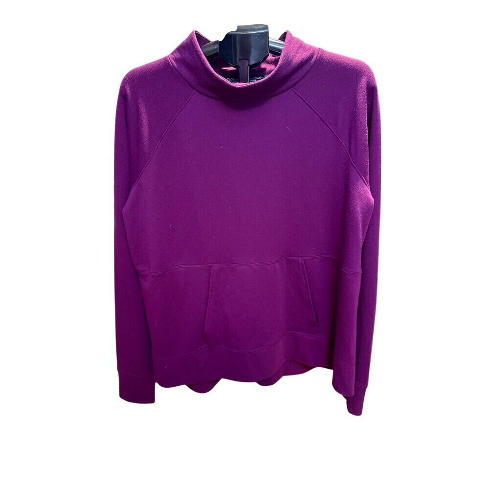 Zelos Sweatshirt Purple Mock Neck Raglan Pullover XL